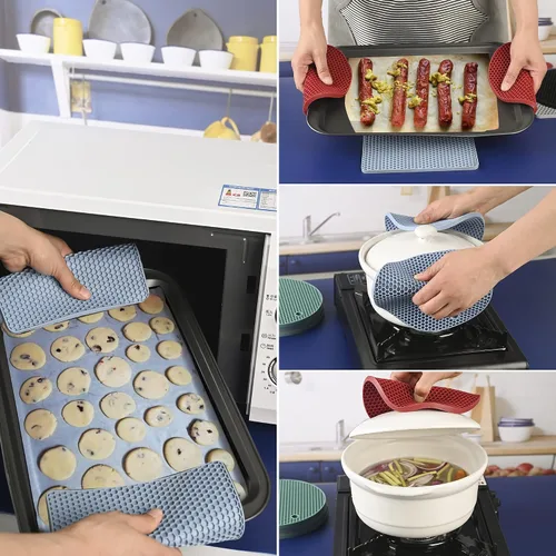 Miniatura 4 de Salvamanteles de silicona para platos calientes, soportes de silicona para ollas de cocina, salvamanteles para cocina, salvamanteles para ollas