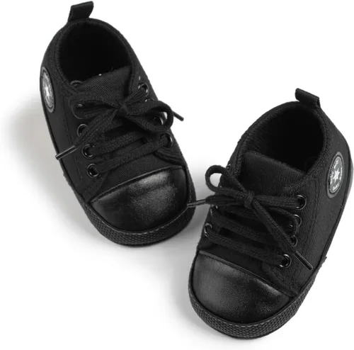 Miniatura 4 de KIDSUN zapatos deportivos altos hasta el tobillo para bebés, niños y niñas con suela antideslizante, suaves, para recién nacidos, zapatos