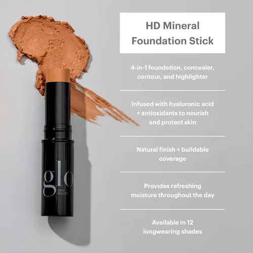 Miniatura 2 de Glo Skin Beauty Base mineral HD en barra – Corrector de maquillaje infundido con ácido hialurónico – Cobertura construible, contorno e iluminador