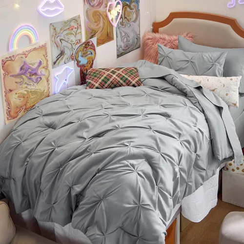 Miniatura 86 de Bedsure - Juego de edredón tamaño matrimonial verde azulado - Juego de ropa de cama tamaño matrimonial en una bolsa de 7 piezas, juego de cama 14
