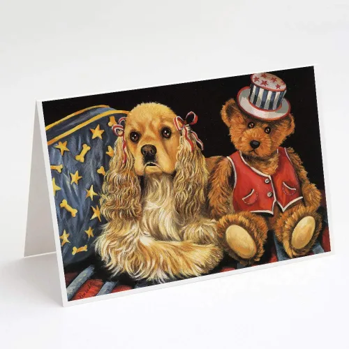 Miniatura 20 de Caroline's Treasures PPP3013GCA7P - Tarjetas de felicitación y sobres para mascotas de Basset Hound Teacher, paquete de 8 tarjetas en blanco