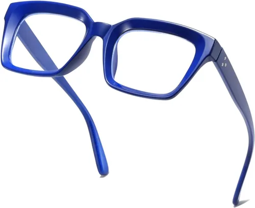 Miniatura 11 de Lentes de bloqueo de luz azul, para lectura en computadora, juegos, televisión, teléfonos, gafas para mujeres y hombres, marco cuadrado grueso 2105