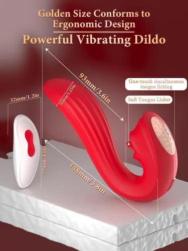 Miniatura 6 de Vibrador de juguetes sexuales para adultos para mujeres – Vibradores de empuje de lengua 3 en 1, consolador de rosa, juguetes sexuales con 9