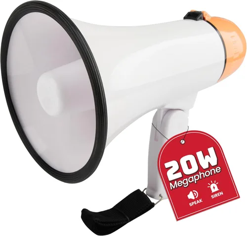 Miniatura 22 de MyMealivos 20W Megaphone Bullhorn, Built in Siren & 240s Recording, 5.4"×8.6" Portable Megaphone with Volume Control Cover Up to 300 feet+ for Verde