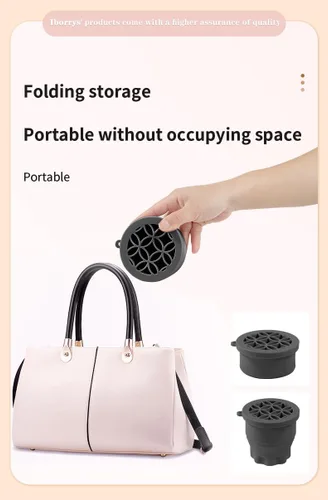 Miniatura 5 de Iborrys Taza de limpieza de cepillo de maquillaje de silicona - Soporte plegable portátil y limpiador, diseño 2 en 1 (negro)
