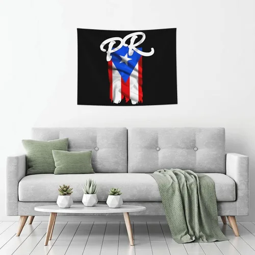 Miniatura 6 de Tapiz decorativo para pared, diseño de bandera de Puerto Rico Pr Puerto Rico Boricua Pride 2, tapiz para colgar en la pared, manteles de arte hippie