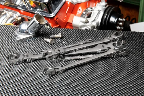 Miniatura 7 de GEARWRENCH 5 piezas, juego de llaves de tuerca cónica de cabeza flexible, SAE - 81910