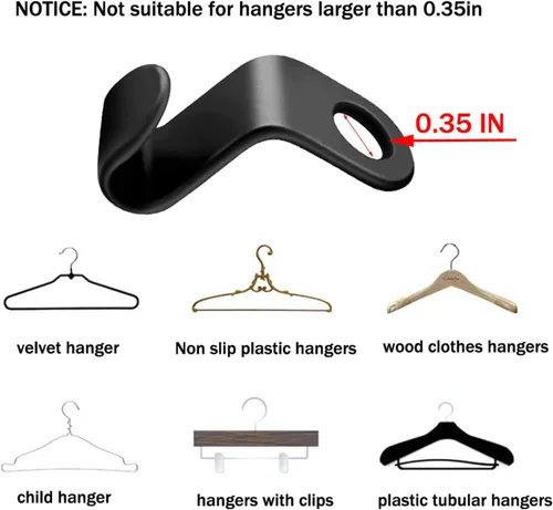Miniatura 6 de 150 ganchos de conector para colgar ropa, clips extensores de percha, ganchos en cascada para colgar ganchos de conexión en cascada de alta