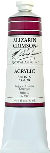 Miniatura 8 de M. Graham - Pintura acrílica de tubo de 2 onzas, carmesí Alizarin Alizarin Crimson