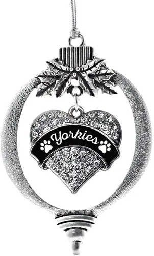 Miniatura 54 de Inspired Silver Adornos festivos de dije de corazón pave de plata con circonitas cúbicas