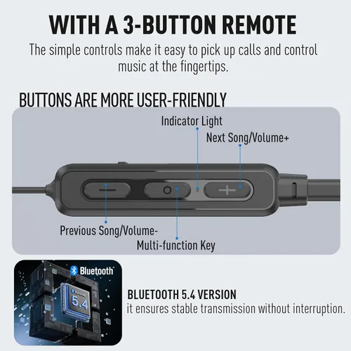 Miniatura 6 de Hearprotek - Auriculares inalámbricos, Bluetooth 5.4, suaves y ligeros, intrauriculares para dormir, con más de 25 horas de reproducción, ideales