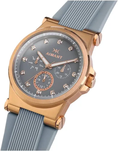 Miniatura 2 de AIMANT Reloj Mujer Ibiza Oro Rosa con Correa Silicona Gris LIB-190SI8-8RG, Moderno