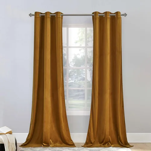 Miniatura 33 de StangH Cortinas de terciopelo blanco para sala de estar - Cortinas de ventana con ojales, bloquean la luz, aisladas térmicamente para dormitorio