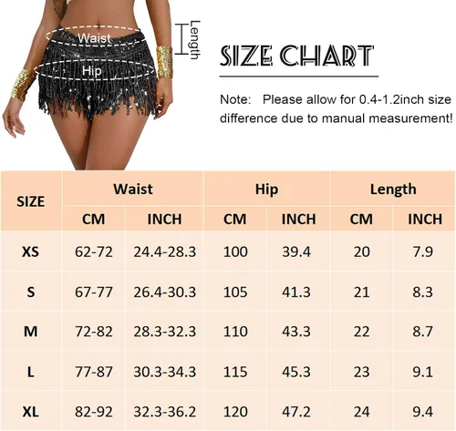 Miniatura 2 de FEOYA Pantalones cortos de lentejuelas para mujer, falda brillante con borlas, trajes de festival, rave, pantalones calientes