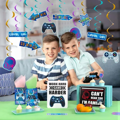 Miniatura 6 de WERNNSAI Remolinos Colgantes de Videojuegos - 21 PIEZAS Decoraciones de Fiesta de Videojuegos para Niños Varones Jugadores Fiesta de Cumpleaños