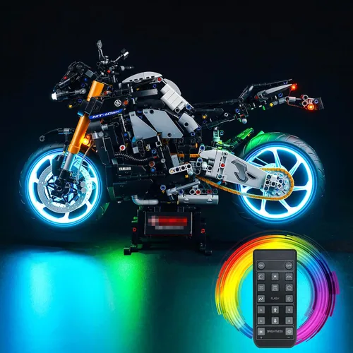 Miniatura 7 de BrickBling Luz LED compatible con Lego Technic Yamaha MT-10 SP 42159, kit de iluminación de bricolaje (sin modelo), gran regalo compatible