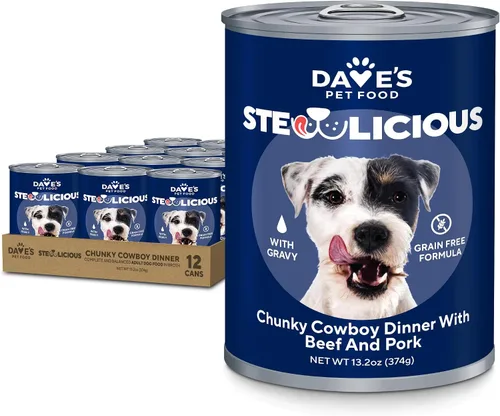 Miniatura 9 de Dave's Pet Food Stewlicious - Alimento húmedo para perros sin granos (pollo y verduras en salsa), fabricado en Estados Unidos naturalmente
