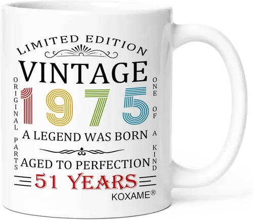 Miniatura 21 de Regalos de cumpleaños número 100 para hombres, taza de café vintage de 1926 de 11 onzas para mujeres, regalo de broma para hombre de 100 años