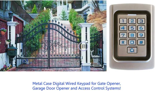 Miniatura 2 de IP68 impermeable universal 12 V 24 V DC funda de metal digital con cable para puerta de garaje, abridor de puertas y sistemas de control de acceso