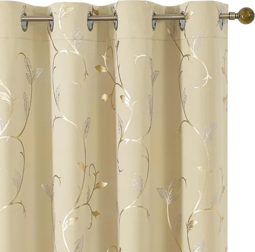 Miniatura 76 de BUHUA Cortinas Opacas de 63 Pulgadas de Largo, 2 Paneles con Aislamiento Térmico, Tratamiento de Ventana para Dormitorio, Cortinas Oscurecedoras