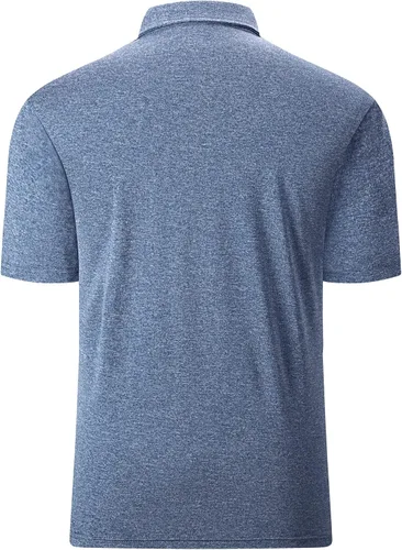 Miniatura 11 de V VALANCH Polo de golf de manga corta para hombre, estilo casual, con cuello que absorbe la humedad