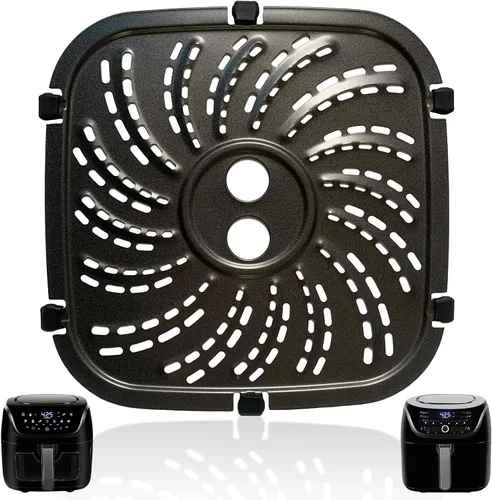 Placa de parrilla de freidora de aire de 6 cuartos para freidora de aire PowerXL Vortex Pro, revestimiento antiadherente de doble capa de alta