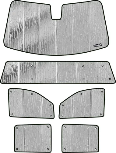 Miniatura 11 de Pigenius Combo de parasol para parabrisas y portón trasero para Chevy Silverado/GMC Sierra 1500/2500/3500 HD 2014-2018 Crew Cab, reversible