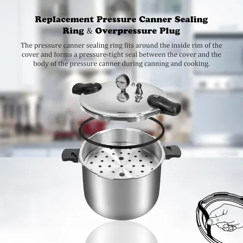 Miniatura 4 de 09907 Anillo de sellado de olla a presión y ventilación de aire automática para olla de presión Presto en caja CA16, CA16H y 21 Qt