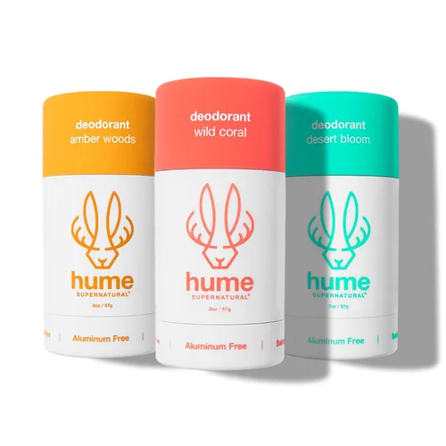 Miniatura 10 de Hume Supernatural Desodorante probiótico Roll‑On, sin aluminio y a base de plantas, suave para la piel sensible, secado rápido, protección duradera