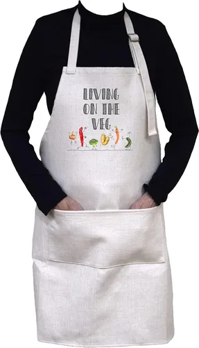 Miniatura 3 de Neurons Not Included Living on the Veg Funny Adjustable Neck Cooking or Gardening Apron With Large Front Pocket