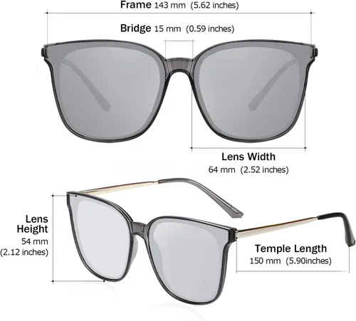 Miniatura 2 de Duco - Lentes de sol redondos vintage para mujeres y hombres con protección UV de moda para la playa
