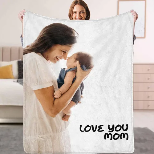 Mantas personalizadas con fotos, texto, manta personalizada con imagen, hecha en Estados Unidos, personalizada para Navidad, cumpleaños, boda, para