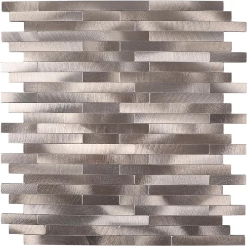 Miniatura 13 de Protector contra salpicaduras de acero inoxidable hexagonal despegar y pegar, azulejos de pared autoadhesivos de aluminio despegar y pegar
