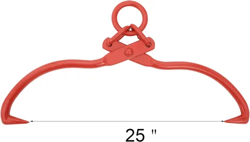 Miniatura 2 de Earth Worth - Pinzas deslizantes - Agarrador de troncos de 32 pulgadas con anillo para conectar con cadena, herramientas de tala para silvicultura