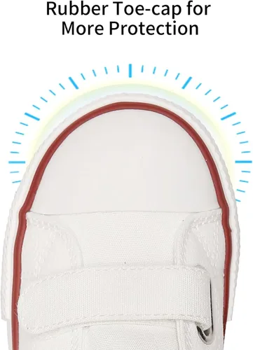 Miniatura 4 de Tenis de lona con correa ajustable para niños y niñas pequeños