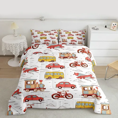 Miniatura 14 de Feelyou Juego de edredón de panda de dibujos animados para niños, edredón de animales lindos para niños y niñas, juego de ropa de cama kawaii panda