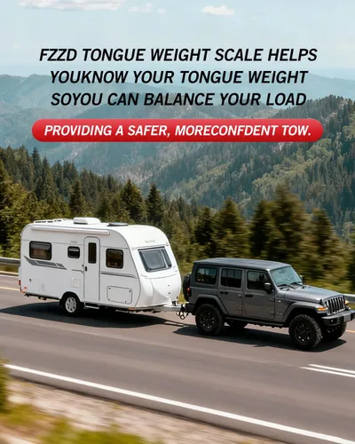 Miniatura 5 de FZZD Báscula de peso para lengua de remolque, capacidad máxima de peso de 2000 libras, para RV, barco, remolques de viaje, color negro