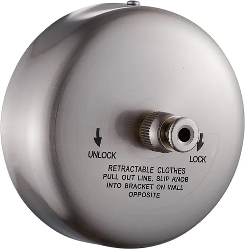 Miniatura 10 de JOOM Tendedero retráctil de acero inoxidable resistente de 9 pies (máx), para colgar en el baño, lavandería, hoteles, acabado cromado, estilo Blanco