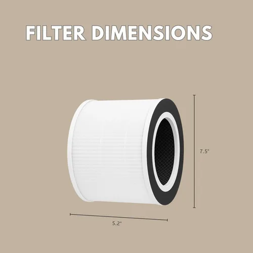 Miniatura 2 de Nispira TD-1500 TD-1500BM Filtros de repuesto True HEPA 4 en 1 para purificador de aire Tredy TD-1500, 1 paquete