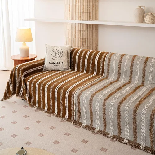 Miniatura 208 de VClife Fundas de sofá bohemio de felpilla para sofá seccional, fundas de sofá suaves y antideslizantes para sofá de 2 cojines, protector de muebles