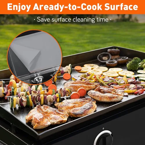 Miniatura 6 de Wohbay Tapete rectangular de silicona de grado alimenticio de 28 pulgadas, protege la superficie de la plancha, color gris