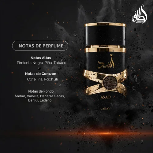 Miniatura 7 de Lattafa Perfumes Asad para Unisex Eau de Parfum Spray, 0.4 onzas (12ML)