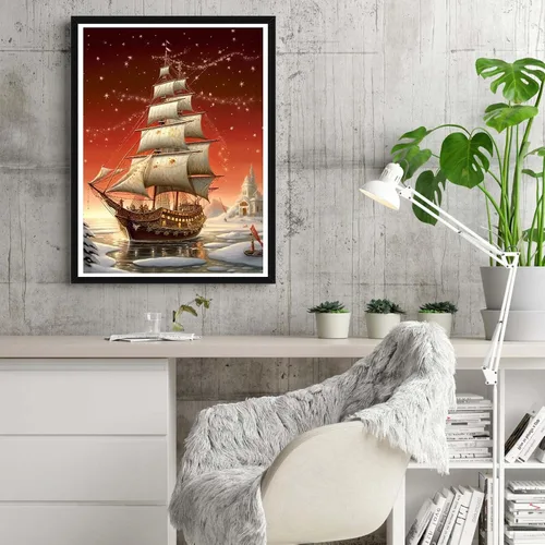 Miniatura 4 de Reofrey Kits de arte de diamantes de bricolaje para adultos, árbol de Navidad, kit de pintura de diamantes de imitación redondo de taladro completo