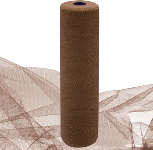 Miniatura 53 de Rollos de tela de tul dorado antiguo de 54 pulgadas por 10 yardas, rollo de tela de tul para bodas, decoraciones de Navidad, envoltura de regalos