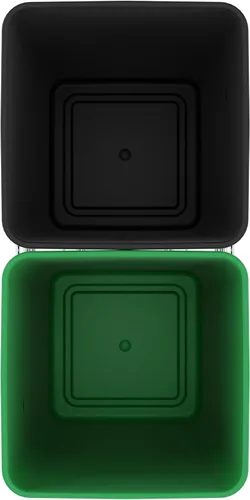 Miniatura 8 de Rev-A-Shelf Cesta de basura extraíble para gabinetes de cocina de 27 cuartos con deslizador de extensión completa para reciclaje, Verde/Negro, Verde