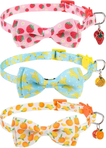 Miniatura 26 de Collares Navideños Separables para Gatos con Campana y Bonitos Colgantes - Paquete de 3 Collares de Seguridad Ajustables para Gatitos - Collar