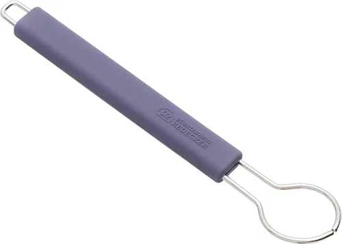 Redecker Mango de cepillo para platos, acero inoxidable y silicona, azul oscuro, sistema patentado de cabezal reemplazable, fabricado en Alemania