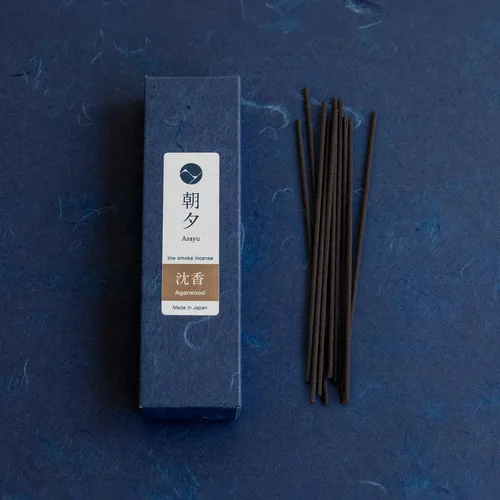 Miniatura 4 de Asayu Japan Varillas de incienso natural de madera de agar, tamaño de muestra de incienso japonés para relajación nocturna, yoga, meditación.