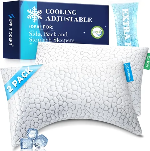 Miniatura 10 de Almohadas para dormir de lado para adultos, almohada cervical para dormir de lado, almohada refrescante con diseño ergonómico, almohadas ajustables