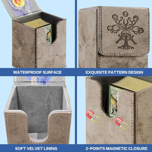 Miniatura 4 de PROMAXIBINDER Caja para Mazos de Cartas MTG, Caja para Mazos Commander que Cabe Más de 100 Cartas con Fundas Individuales, Almacenamiento para A-Mud